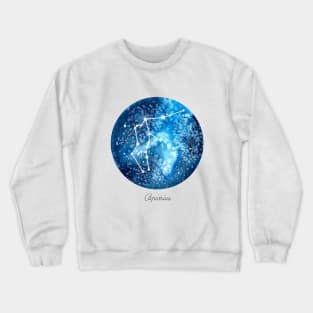 Aquarius Constellation | Star Sign | Watercolor Crewneck Sweatshirt